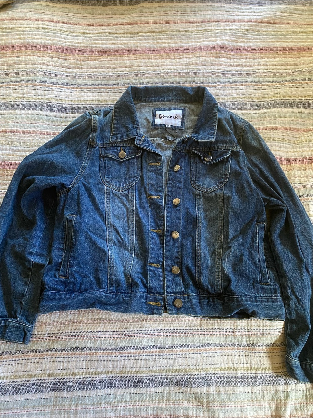 Dark Blue Denim Jacket - Button Front